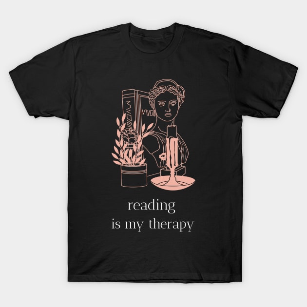 reading is my therapy T-Shirt by juinwonderland 41